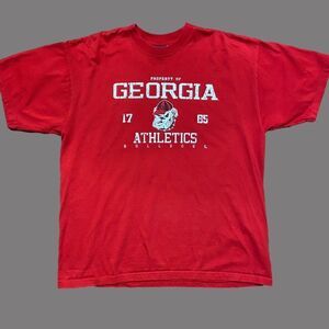 AS Sports Vintage UGA Georgia Bulldogs Collegiate Red White T-Shirt Men's XL